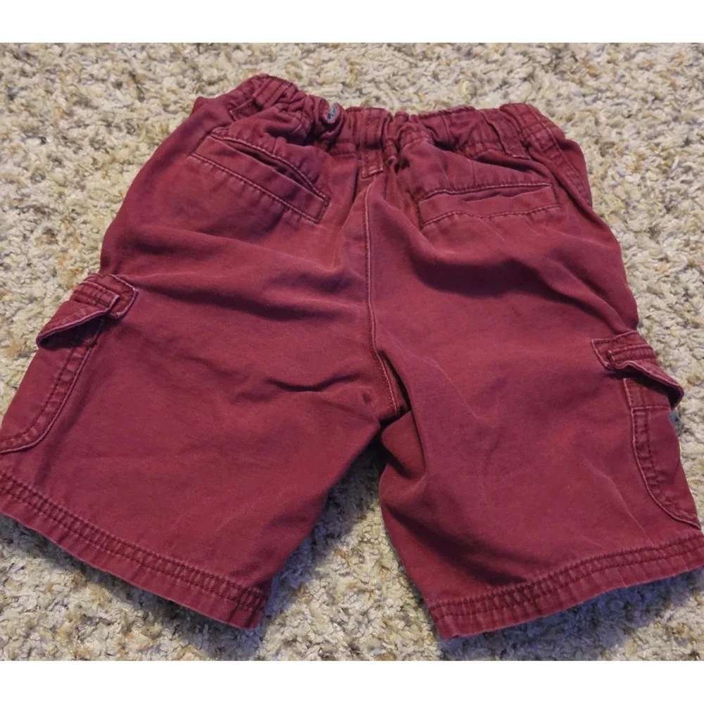 Gymboree Cargo Shorts Youth‎ Size 4T Red Button Pockets